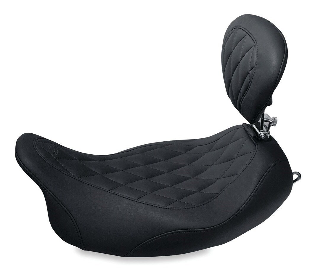 Mustang Wide Tripper Diamond Solo Seat For Harley - Image 3