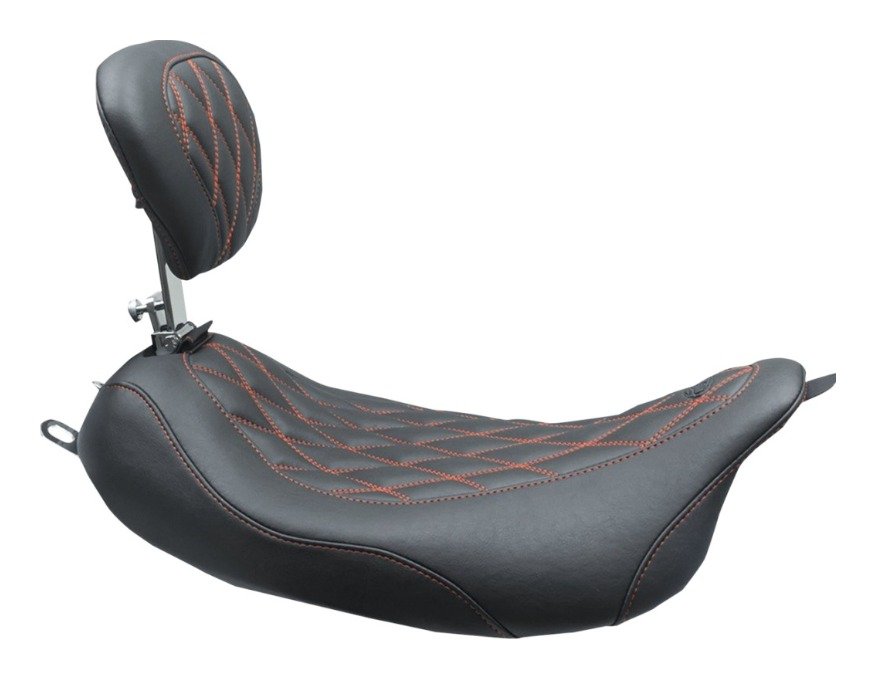 Mustang Wide Tripper Diamond Solo Seat For Harley - Image 6