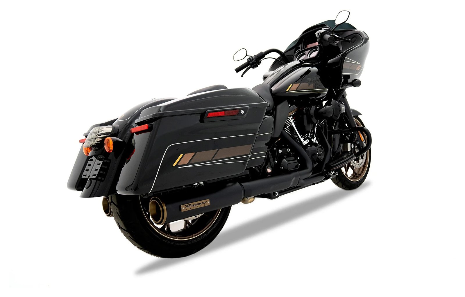Rinehart 4 1/2" HP45 Slip-On Mufflers For Harley Touring 2017-2026 - Image 3