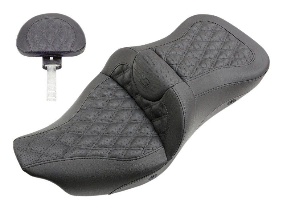 Saddlemen Roadsofa LS Lattice Stitch 2-Up Seat For Harley - Image 3