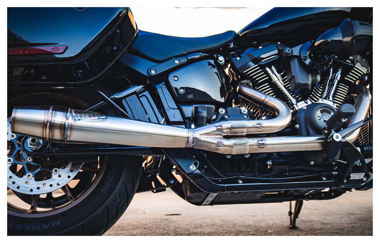Sawicki Speed Shop Intimidator 2-Into-1 Mid-Length Exhaust For Harley - Image 5