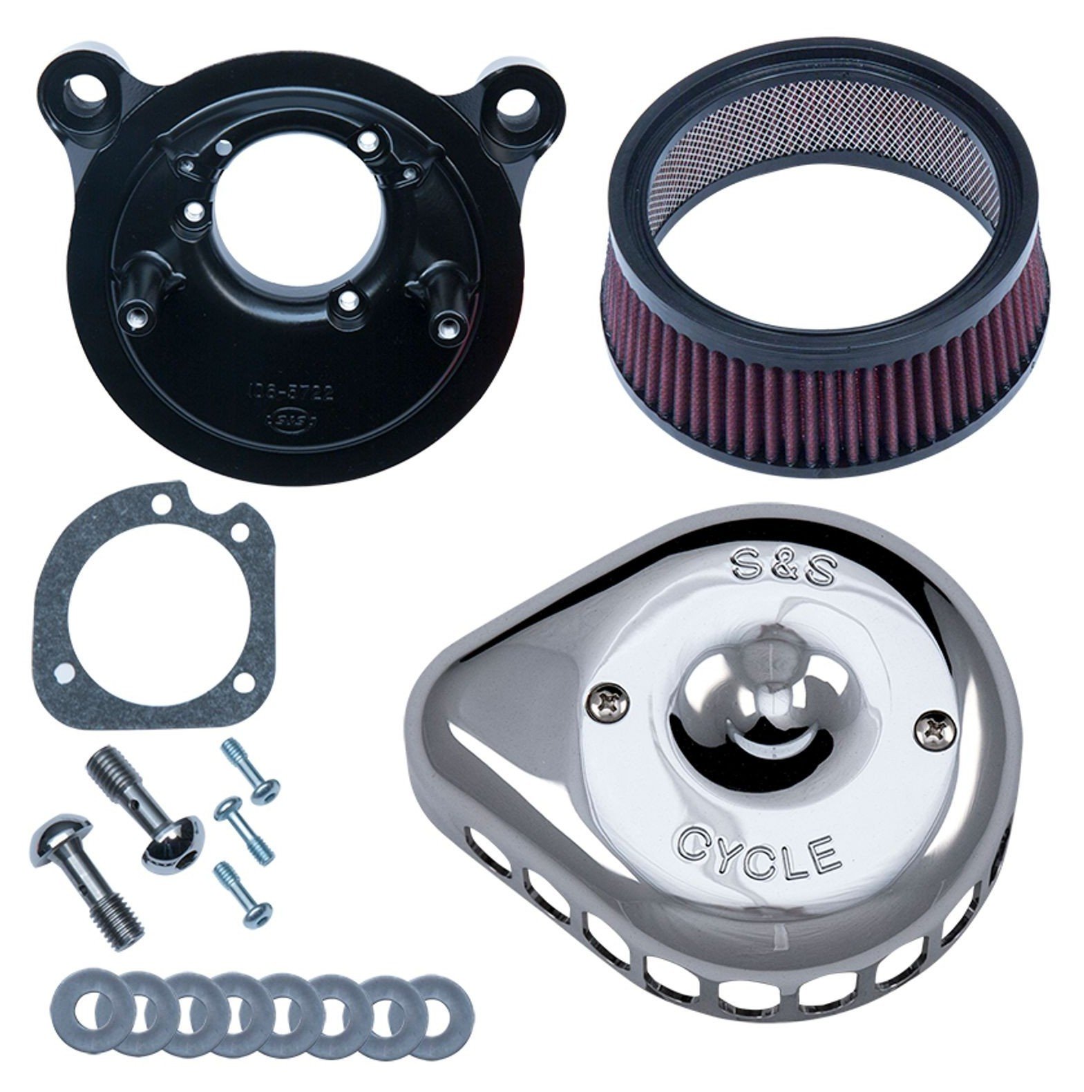 S&S Cycle Mini Teardrop Stealth Air Cleaner Kit For Harley