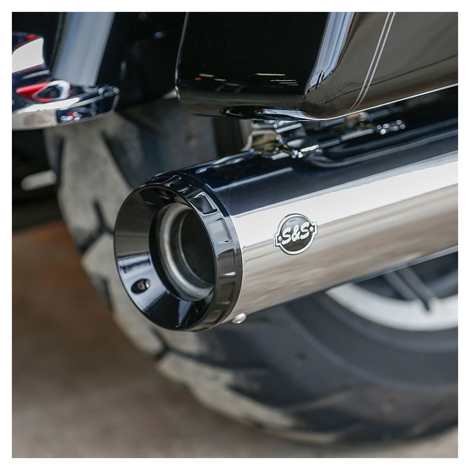 S&S GNX Slip-On Mufflers For Harley Touring - Image 8