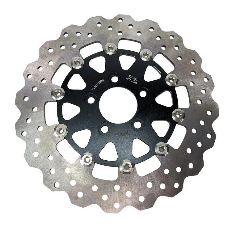 TC Bros Profile Rear Floating 11.8" Brake Rotor For Harley Touring 2008-2026
