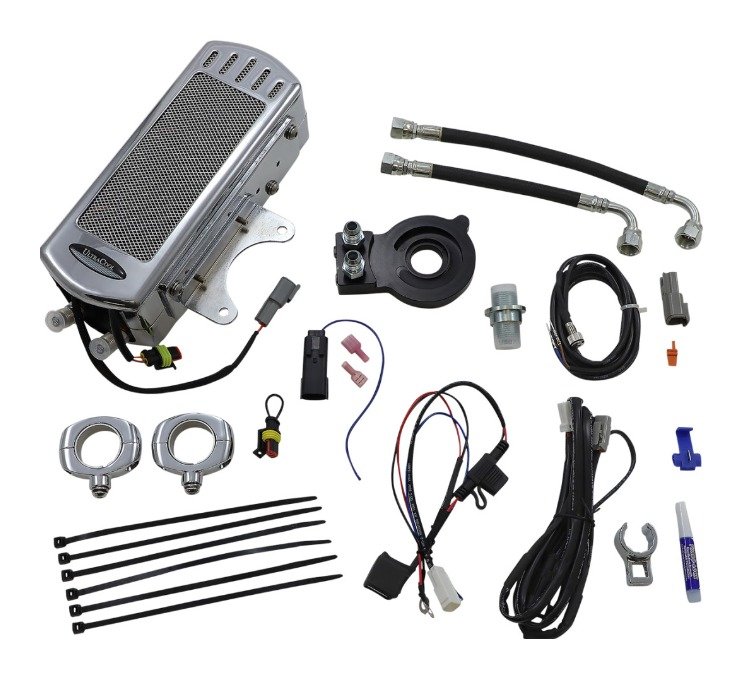 UltraCool Side Mount Oil Cooler Kit For Harley Oil Cooled Touring 2017-2025 - Image 2
