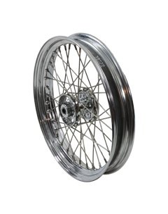 V-Twin Mfg. 40 Spoke Chrome Wheel For Harley FL FX 1967-1972 19" X 2.50" / Stainless Spokes [Open Box]