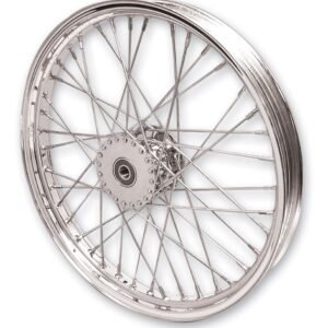 V-Twin Mfg. 40 Spoke Spool Chrome Front Wheel, 21" X 2.15"