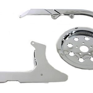 V-Twin Mfg. Chrome Belt Guard Kit For Harley Softail 1995-1999