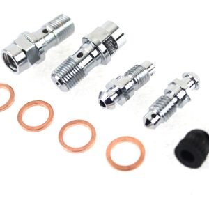 V-Twin Mfg. Front Caliper Bleeder Screw Kit For Harley Touring 2008-2025