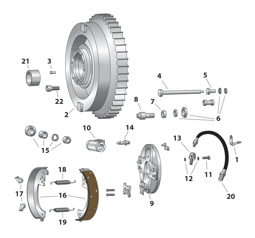 V-Twin Mfg. Hydraulic Rear Brake Drum For Harley FL 1958-1962 - Image 3