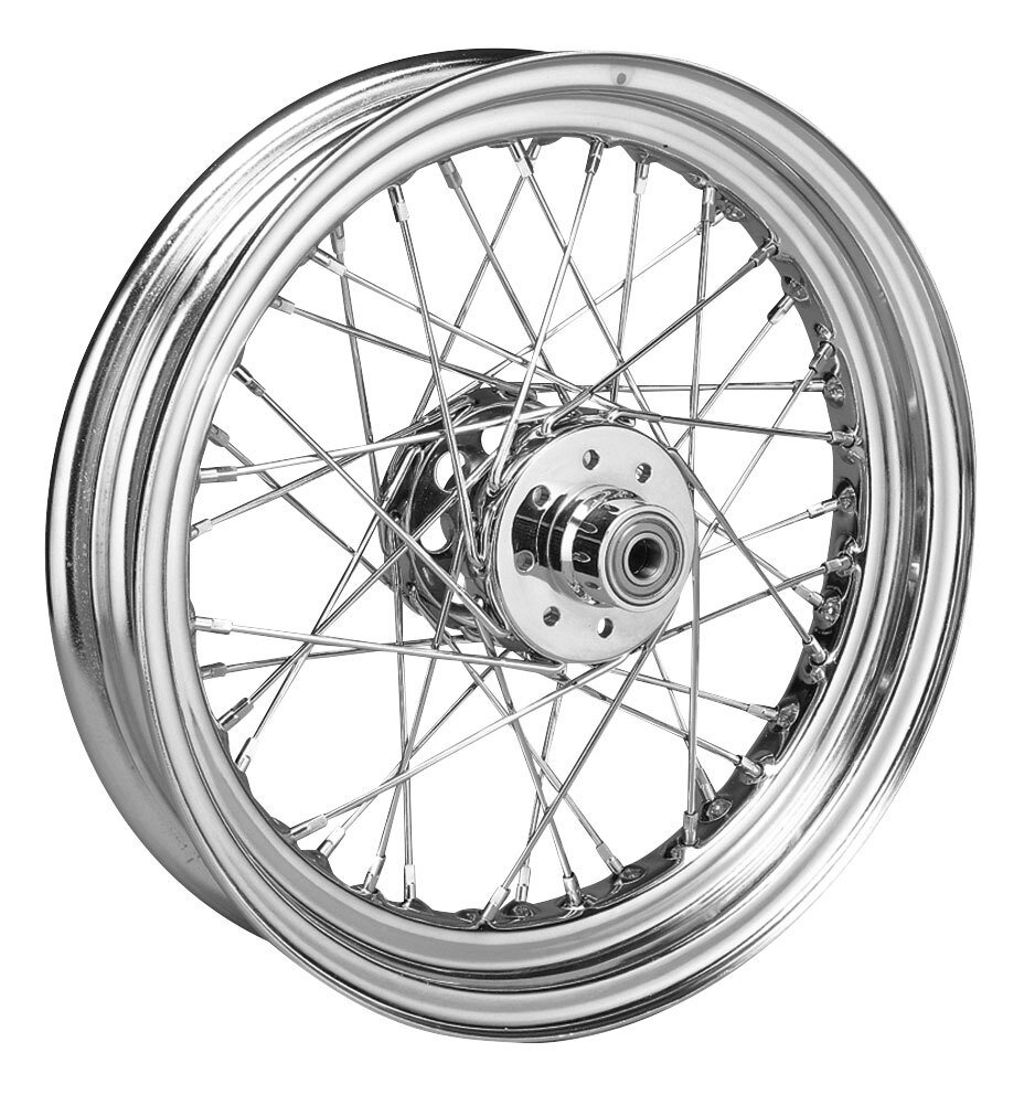 V-Twin Mfg. Spoke Chrome Rear Wheel For Harley Sportster 1954-1978 - Image 2